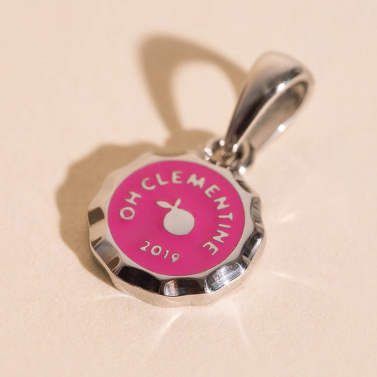 Mini Oh Clem Bottle Cap Necklace Charm