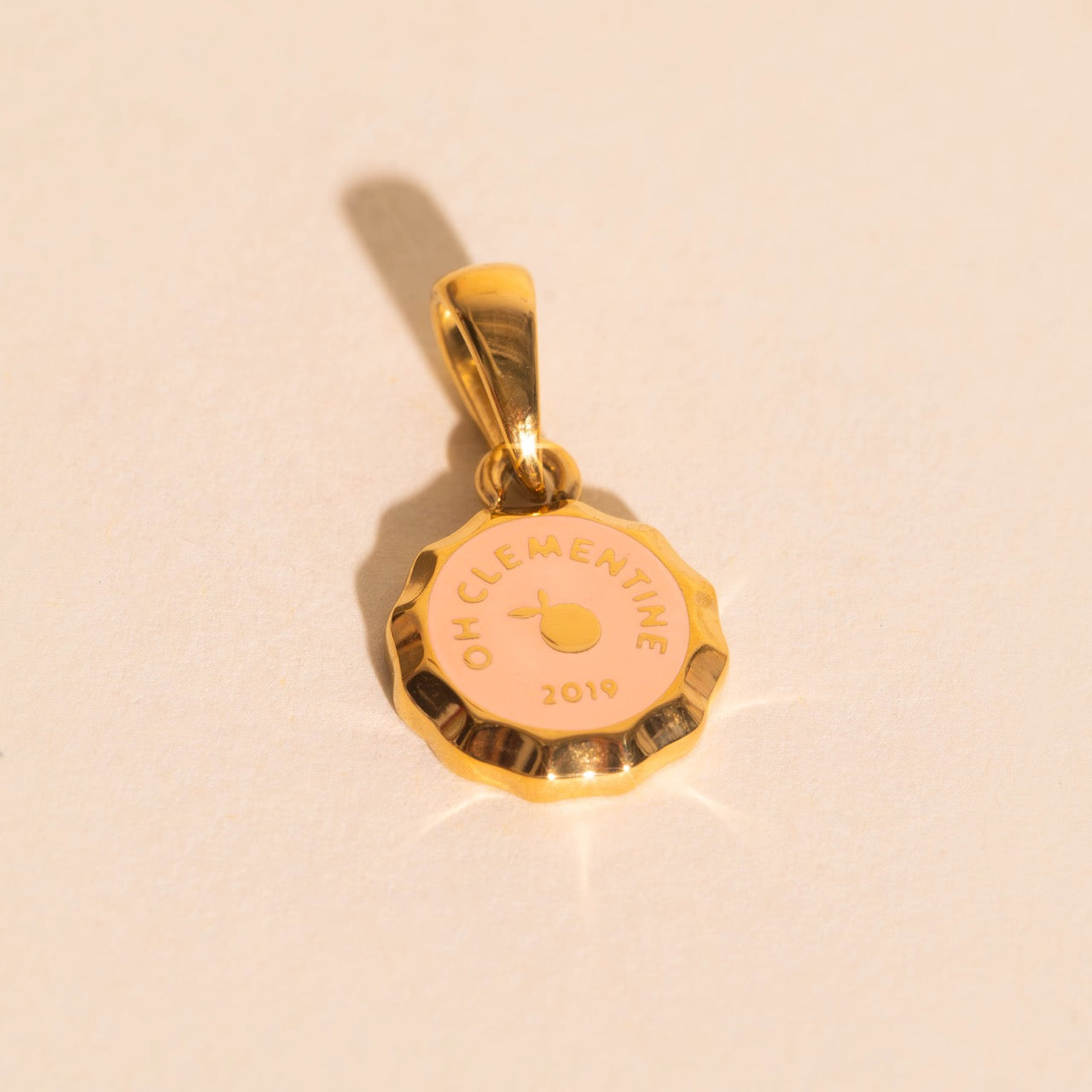 Mini Oh Clem Bottle Cap Necklace Charm