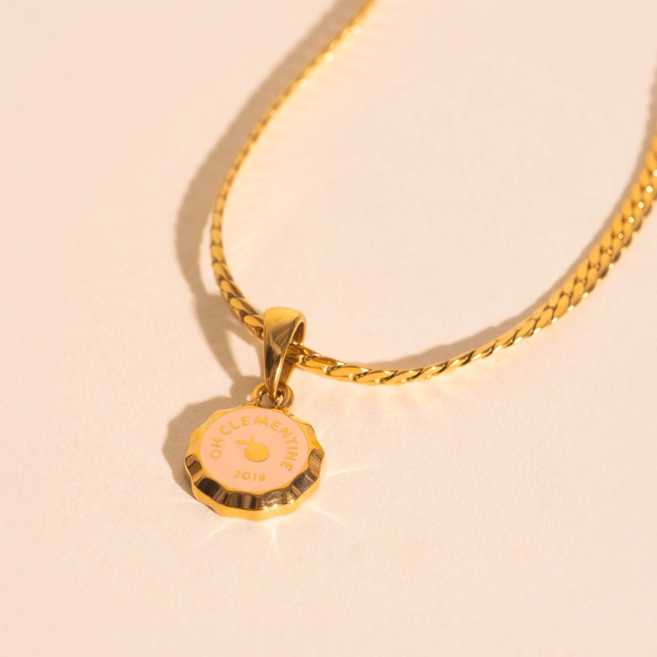 Mini Oh Clem Bottle Cap Necklace Charm