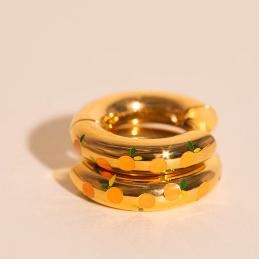 Clementine Chunky Rounded Huggie Hoop Earrings