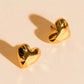 Geometric Heart Stud Earrings