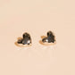 Geometric Heart Stud Earrings