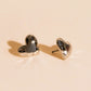 Geometric Heart Stud Earrings