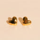Geometric Heart Stud Earrings