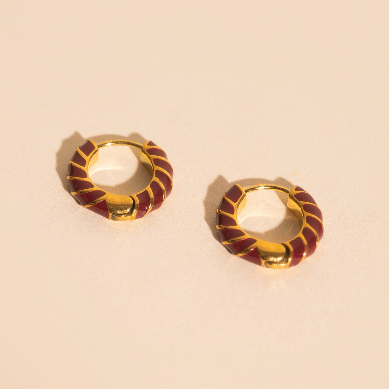 Color Chunky Rounded Huggie Hoop Earrings