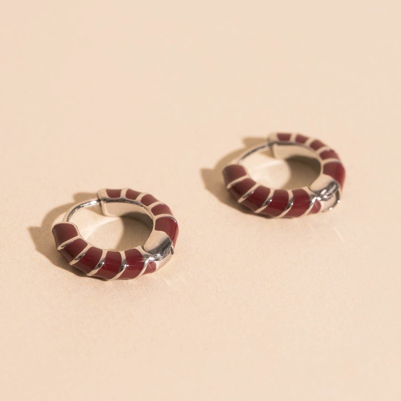 Color Chunky Rounded Huggie Hoop Earrings