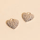 Hammered Heart Huggie Hoop Charms