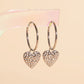 Hammered Heart Huggie Hoop Charms