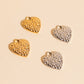 Hammered Heart Huggie Hoop Charms