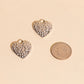 Hammered Heart Huggie Hoop Charms