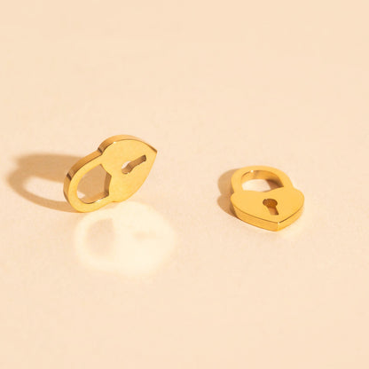 Heart Locket Chunky Huggie Hoop Charms