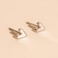 Mini Mother of Pearl Heart Stud Earrings