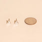 Mini Mother of Pearl Heart Stud Earrings