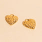 Hammered Heart Huggie Hoop Charms