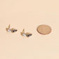 Heart Drop Stud Earrings