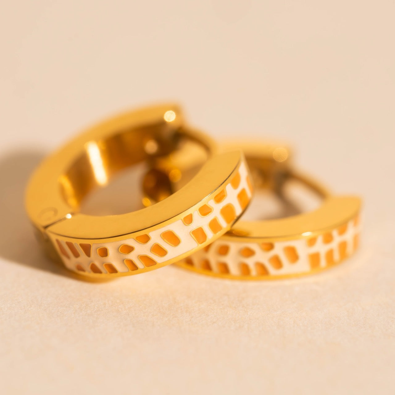 Giraffe Huggie Hoop Earrings