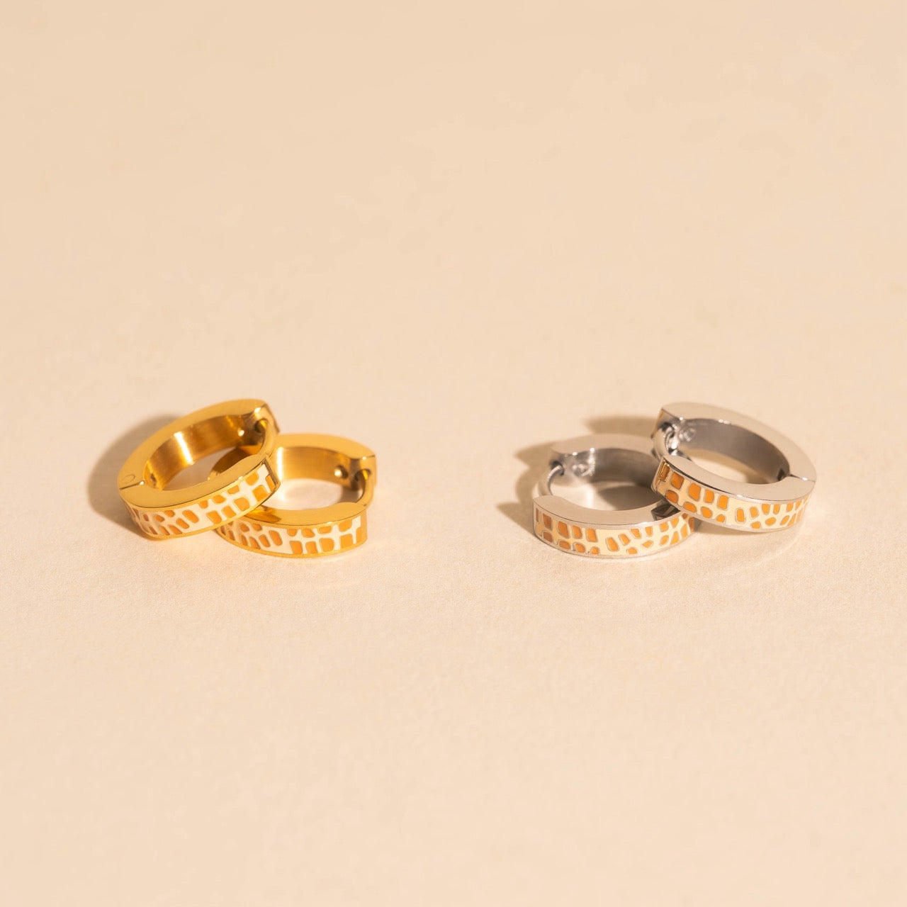 Giraffe Huggie Hoop Earrings