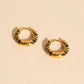 Zebra Chunky Rounded Huggie Hoop Earrings