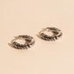 Zebra Chunky Rounded Huggie Hoop Earrings