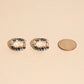 Zebra Chunky Rounded Huggie Hoop Earrings