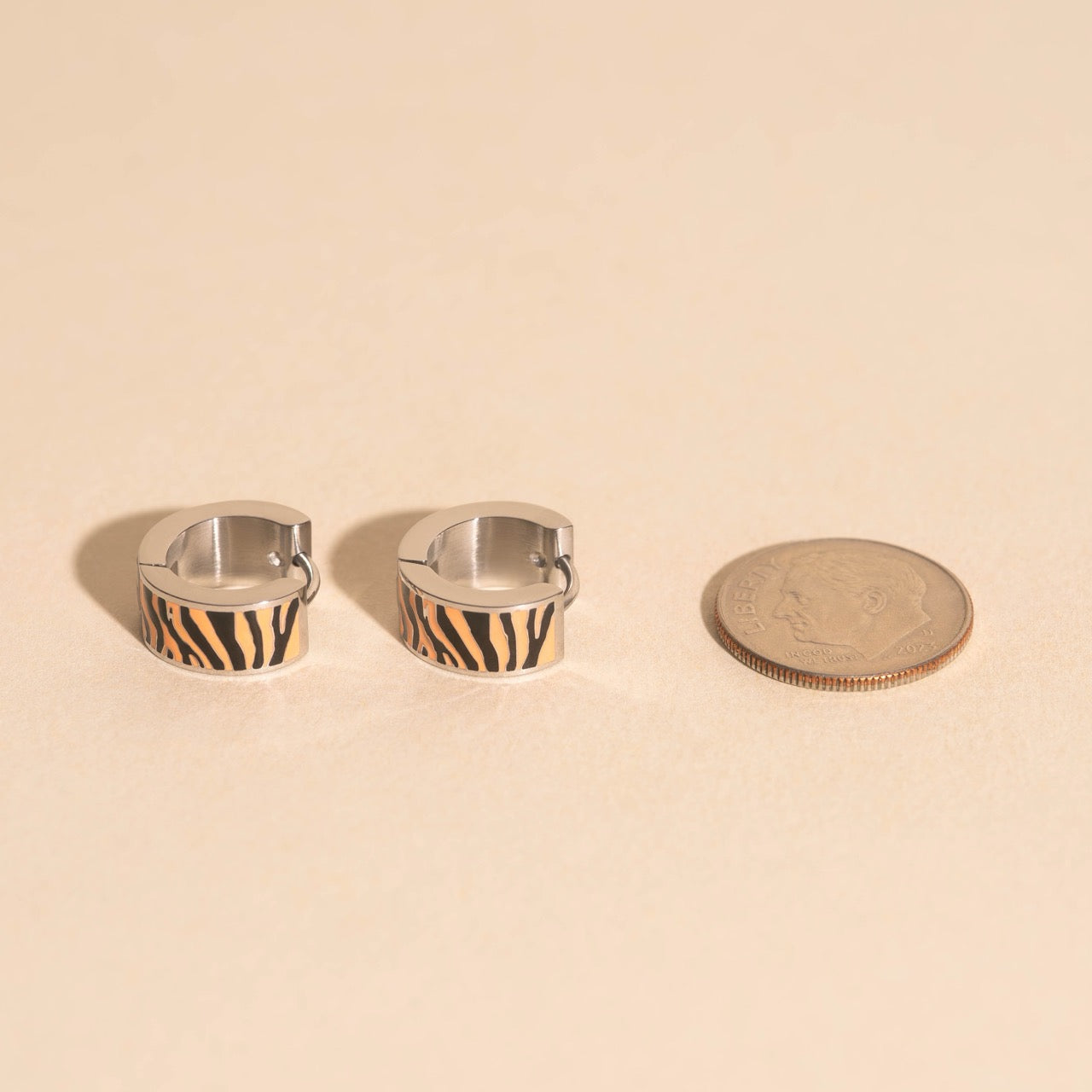 Tiger Super Chunky Huggie Hoop Earrings
