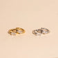 Titanium Baguette Crystal Rounded Huggie Hoop Earrings - FeatherTUFF™