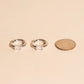 Titanium Baguette Crystal Rounded Huggie Hoop Earrings - FeatherTUFF™