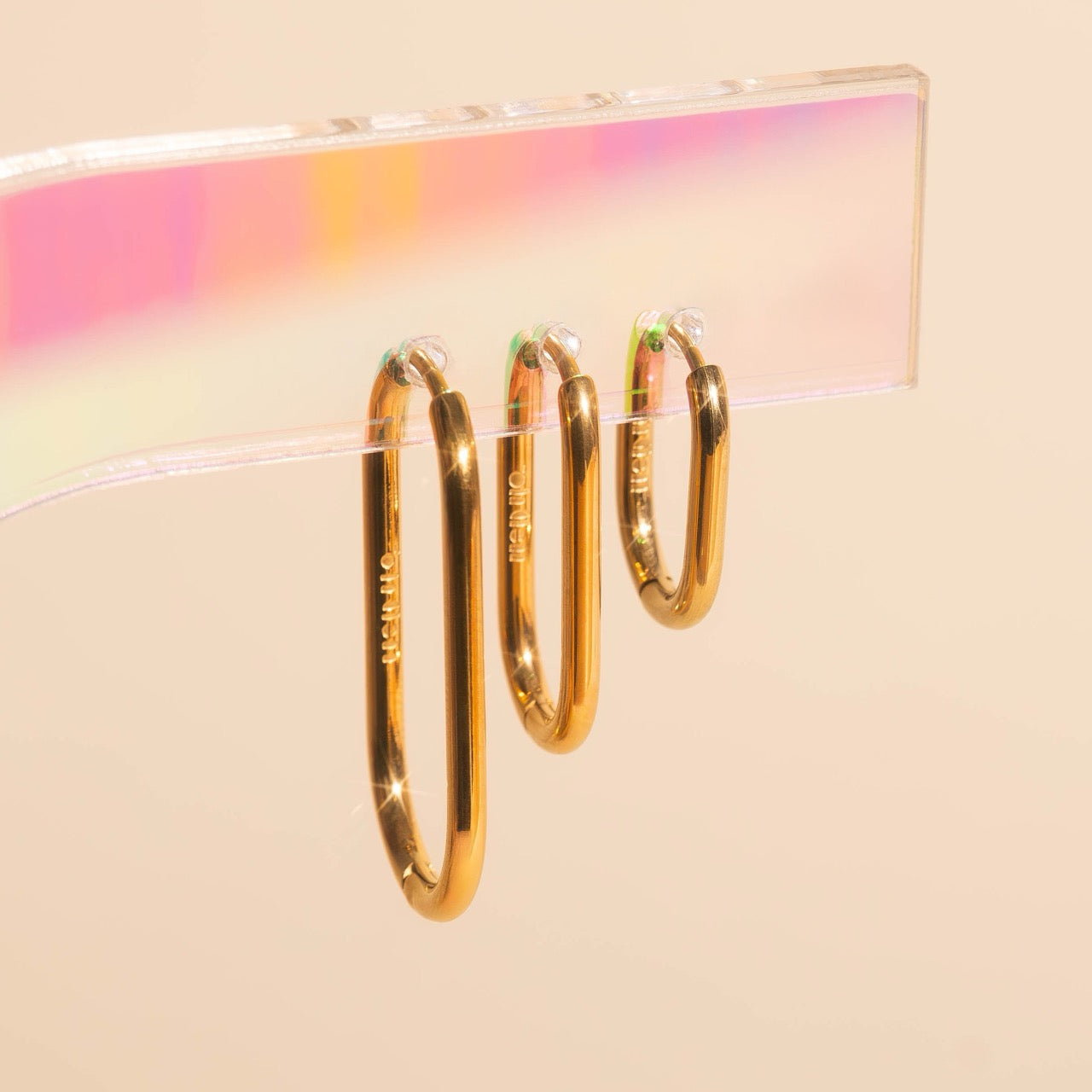 FeatherTUFF™ Rectangle Hoop Earrings 3-pack