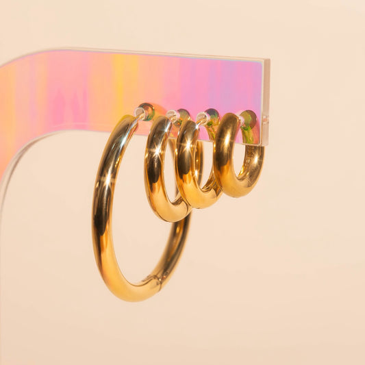 FeatherTUFF™ Noodle Hoop Earrings 4-pack