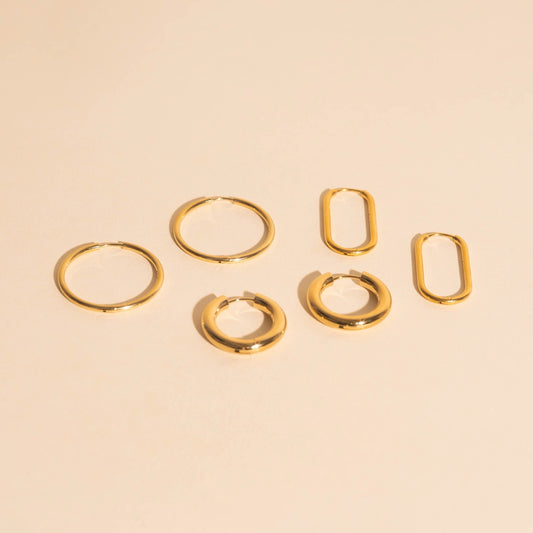 FeatherTUFF™ Basic Hoop Earrings 3-pack - Large
