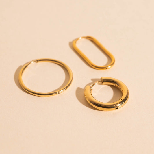 FeatherTUFF™ Basic Hoop Earrings 3-pack - Large