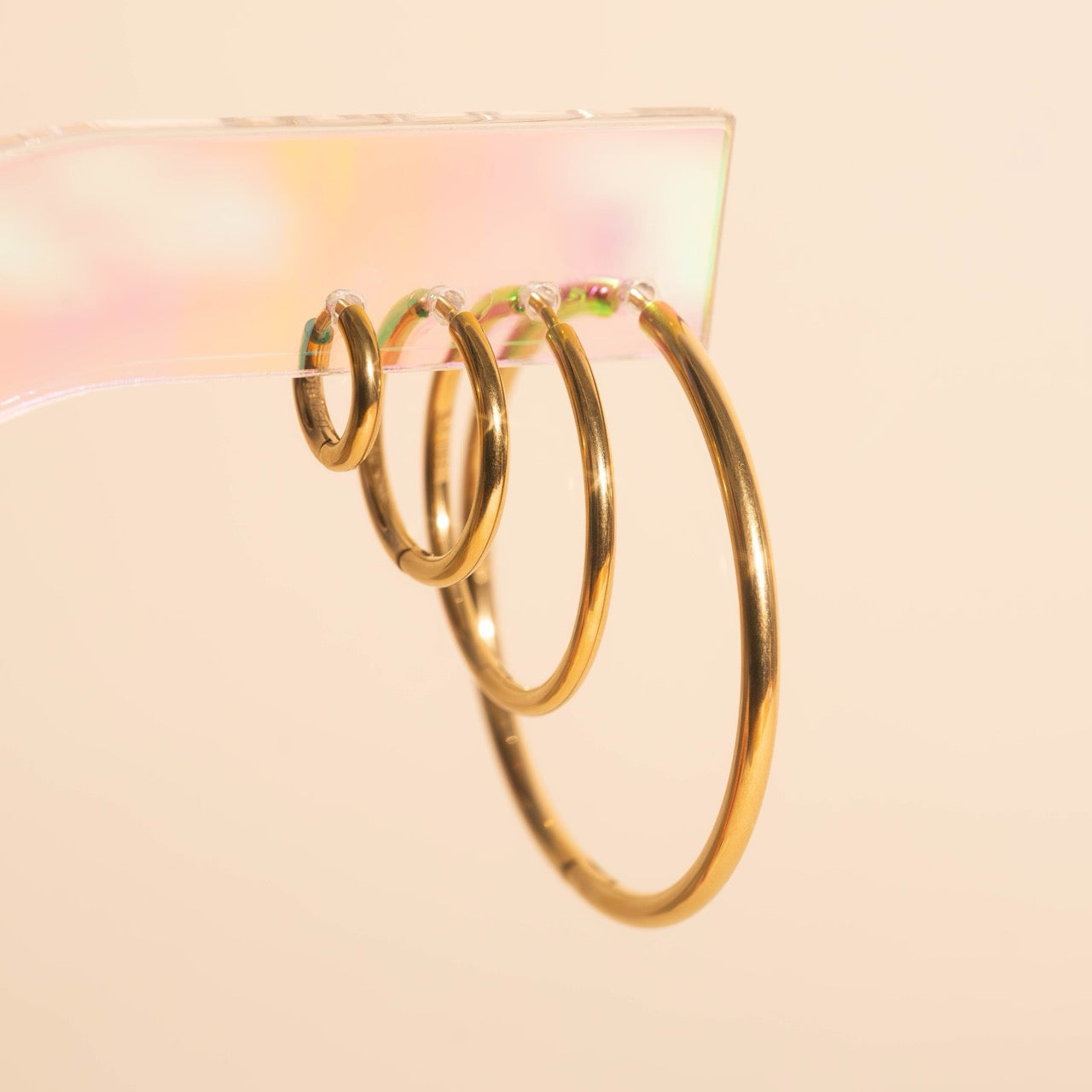 FeatherTUFF™ Circle Hoop Earrings 4-pack
