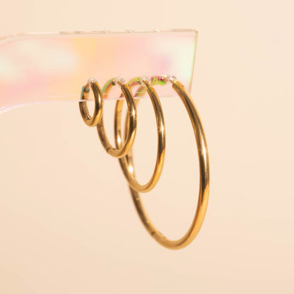 FeatherTUFF™ Circle Hoop Earrings 4-pack