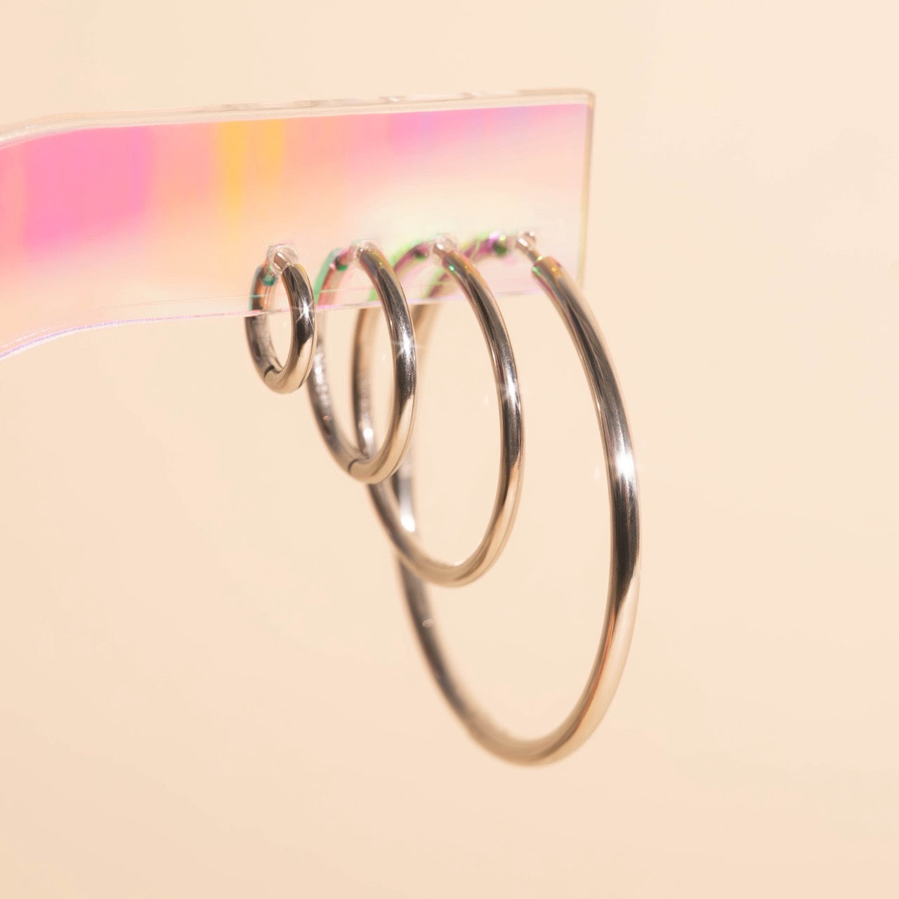 FeatherTUFF™ Circle Hoop Earrings 4-pack