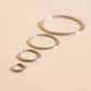 FeatherTUFF™ Circle Hoop Earrings 4-pack