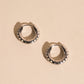 Diamond Lattice Chunky Rounded Huggie Hoop Earrings