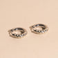 Diamond Lattice Chunky Rounded Huggie Hoop Earrings