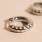 Diamond Lattice Chunky Rounded Huggie Hoop Earrings