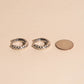 Diamond Lattice Chunky Rounded Huggie Hoop Earrings