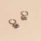 Gem Flower Chunky Huggie Hoop Charms