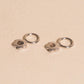 Gem Flower Chunky Huggie Hoop Charms