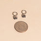 Gem Flower Chunky Huggie Hoop Charms