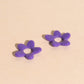 Acrylic Flower Chunky Huggie Hoop Charms