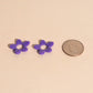 Acrylic Flower Chunky Huggie Hoop Charms