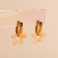Acrylic Flower Chunky Huggie Hoop Charms