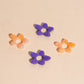 Acrylic Flower Chunky Huggie Hoop Charms
