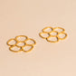 Jumbo Flower Chunky Huggie Hoop Charms