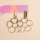 Jumbo Flower Chunky Huggie Hoop Charms