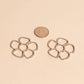 Jumbo Flower Chunky Huggie Hoop Charms