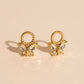 Crystal Butterfly Chunky Huggie Hoop Charms